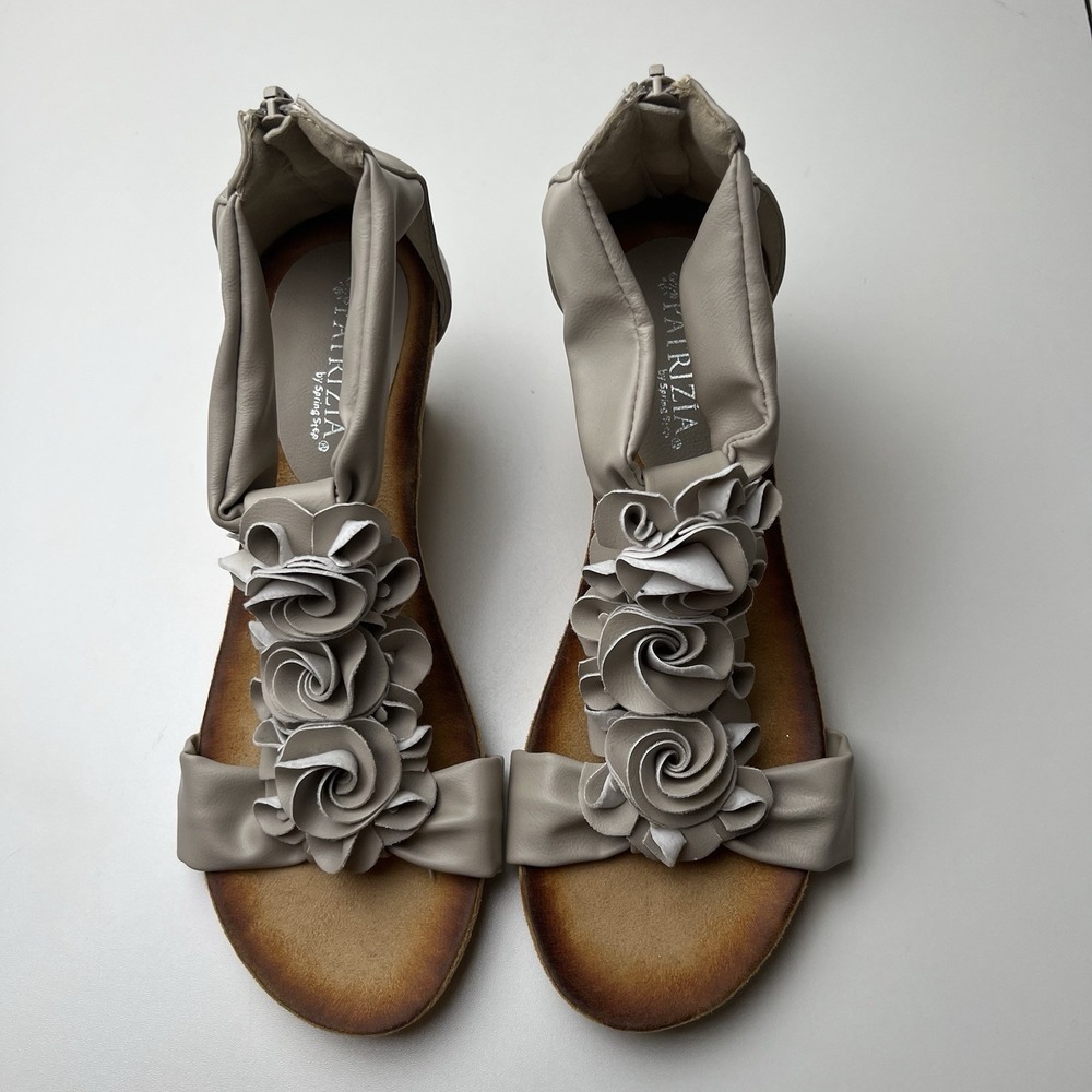 Patrizia Spring Step Harlequin Wedge Sandals for Women Size 7 Beige Floral